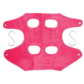 Portable Pet Dog Cat Grooming Hanging Hammock Harness Breathable Groom Helper US (Color: Pink, size: small)